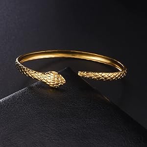 アクセサリー ALL BLUES Snake bracelet gold Serpent bracelet Gold-plated - Shop by categories Jewellery
